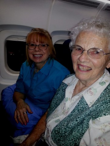 Mom and sister Peggy in route to NC