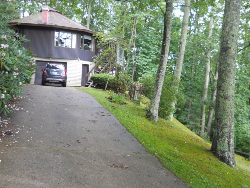 Our round brown mountain top house in Newland NC